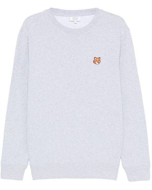 Maison Kitsuné Maison Kitsuné Fox Head Regular Sweatshirt - White