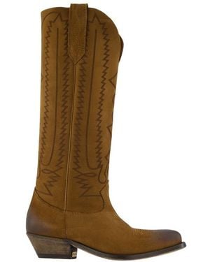 Golden Goose Wish Star High Boot - Brown