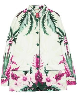 F.R.S For Restless Sleepers Printed Silk Jacket - Green