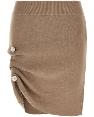 GIUSEPPE DI MORABITO Jewel Pin Skirt - Brown