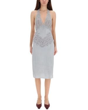 Gucci Silk Satin Dress - Grey