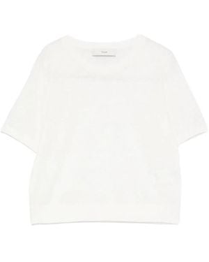 DUNST Cotton And Linen T-Shirt - White