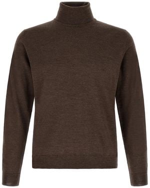 Zanone Turtle-Neck Sweater - Brown