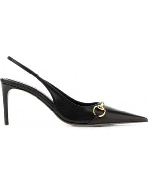 Gucci Brixton Leather Horsebit Pump - Black