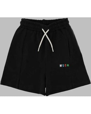 MSGM Fleece Bermuda Boy - Black
