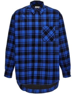Off-White c/o Virgil Abloh 'Check Flannel' Overshirt - Blue