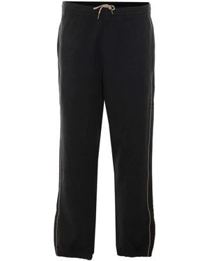 Burberry Check Detail Pants - Black
