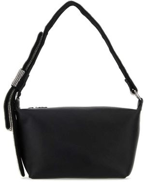 Kara Nappa Leather Shoulder Bag - Black