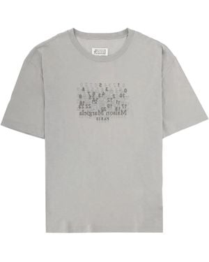 Maison Margiela T-Shirt Con Stampa - Grey