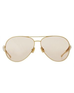 Bottega Veneta Occhiale Da Sole Aviator "Sardine" - Natural