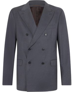 Slowear Double-Breasted Blazer - Blue
