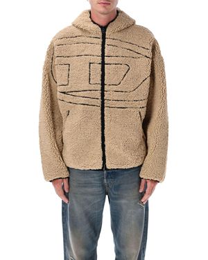 DIESEL S-Zat Teddy Zip Hoodie - Blue