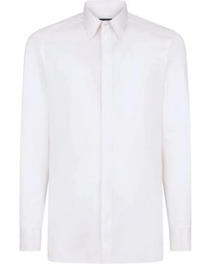 Tom Ford Cotton And Silk Classic Fit Shirt - White