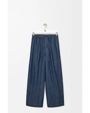 Loewe Cotton Drawstring Pants - Blue