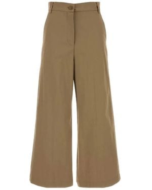 Weekend by Maxmara Wide Pants Hazelnut Round Pants - Natural