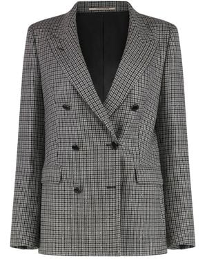 0205 Tagliatore Double-Breasted Wool Jacket - Black
