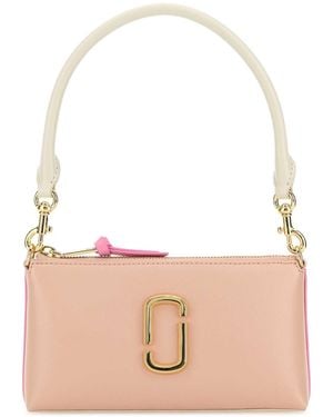 Marc Jacobs Two-Tone Leather Snapshot Shoulder Bag - Pink