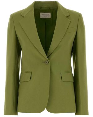 Weekend Blazer Monopetto Lamine - Green