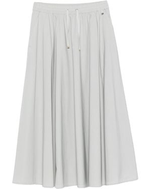 Herno Drawstring Flared Maxi Skirt - White