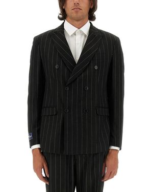 FAMILY FIRST Double-Breasted Jacket - Black