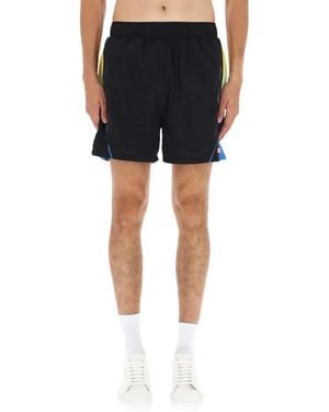 CASABLANCA "Football Windbreaker" Shorts - Black