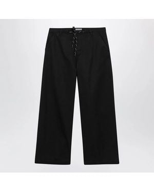 Balenciaga Cotton Twill Chino Trousers - Black