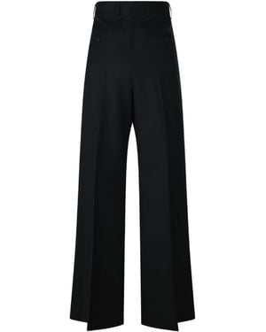 Celine Mercer Gabardine-Wool Trousers - Black