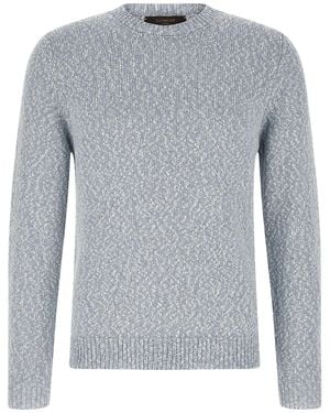 Zanone Two-Tone Yarn Sweater - Gray