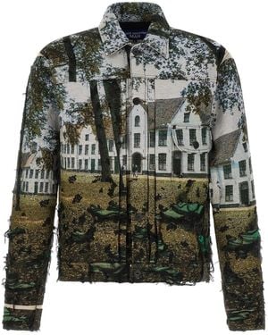 Junya Watanabe Jacquard Square Jacket - Green