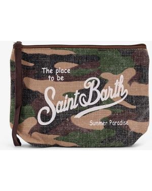 Mc2 Saint Barth Aline Linen Clutch - Black