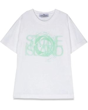Stone Island T-Shirt Logo - White