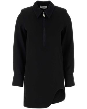 The Attico Gabardine Mini Dress - Black