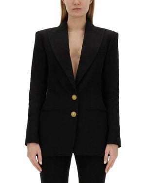Balmain Single-Breasted Jacket - Black