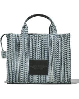 Marc Jacobs The Monogram Washed Denim Medium Tote Bag - Blue