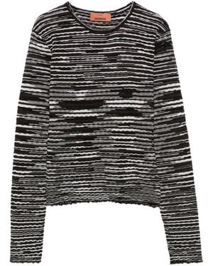 Missoni Wool Blend Crewneck Sweater - Black