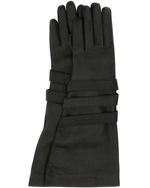 Saint Laurent Leather Gloves - Black
