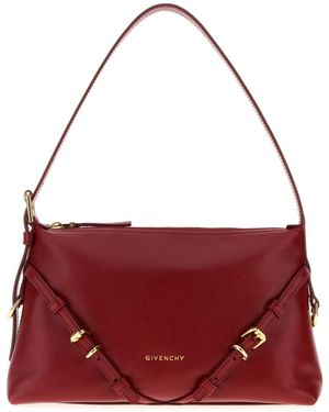 Givenchy Leather Mini Voyou Shoulder Bag - Red