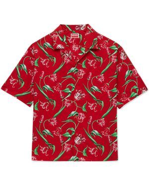 KENZO Tulip' Hawaiian Shirt - Red
