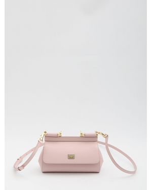 Dolce & Gabbana Sicily Small Leather Handbag - Pink