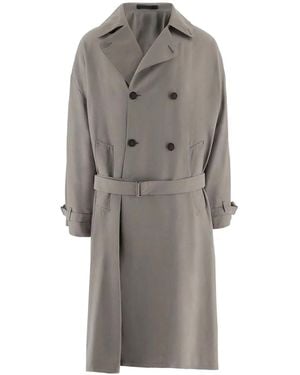 Giorgio Armani Trench Doppiopetto Over - Grey