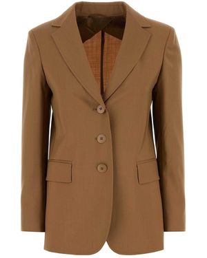 【関税&送料込】Max Mara Camel Wool Blend Kitten Blazer Camel Wool Blend Kitten Blazer Max Mara | italist