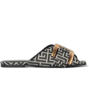 Balmain Anthem Sandals - Black
