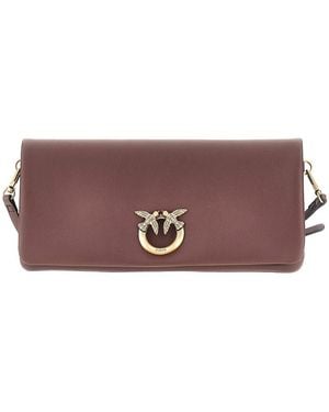 Pinko Love Bag Click Soft Leather Bag - Purple