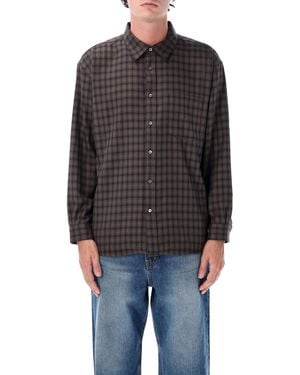 DUNST Checked Flannel Shirt - Gray