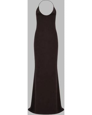 Tom Ford Halter Neck Slip Maxi Dress - Black
