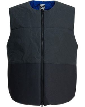 GR10K Cotton Sleeveless Jacket Jackets And Coats - Blue