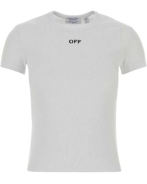 Off-White c/o Virgil Abloh Off Off Stamp Rib Basic Tee - White