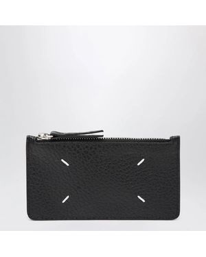 Maison Margiela Four Stitches Zip Cardholder - Black