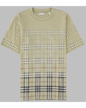 Burberry Plaid Print Cotton T-Shirt - Multicolour