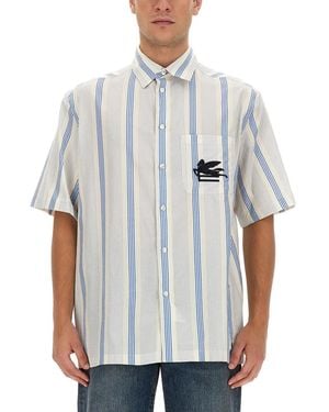 Etro Shirt With Logo - Gray